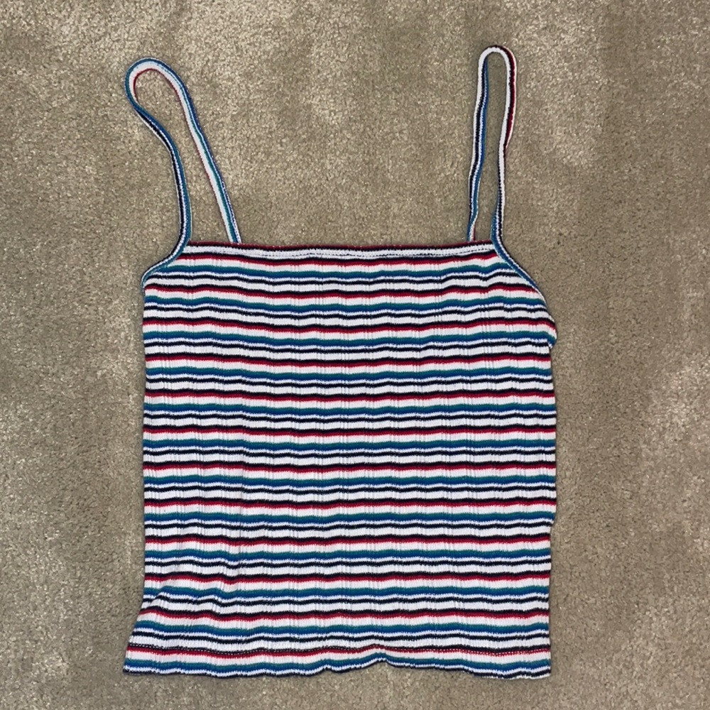 Striped Cropped Brandy Tank